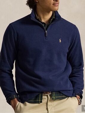 Men’s polo Ralph Lauren pullover 1/4 zip blue XXL